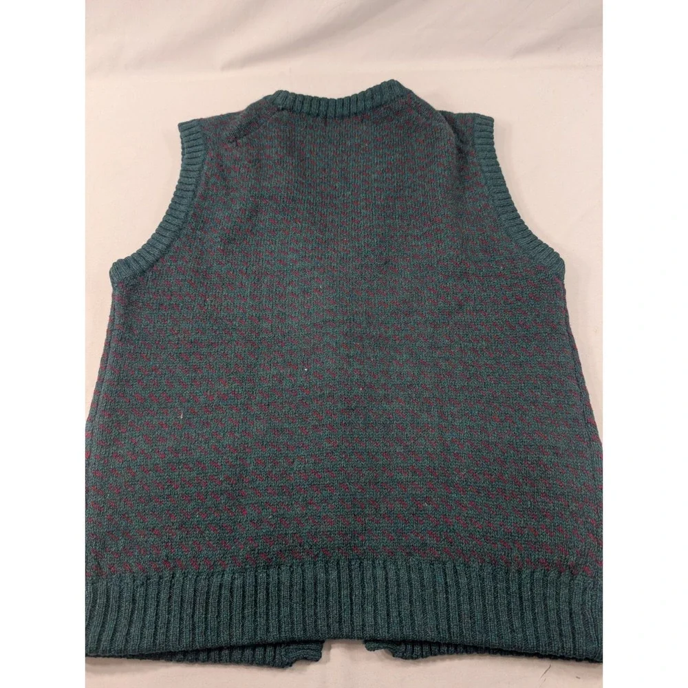 Vintage Cricket Shetland Wool Green Mens Medium traditional woollen Sweater Vest